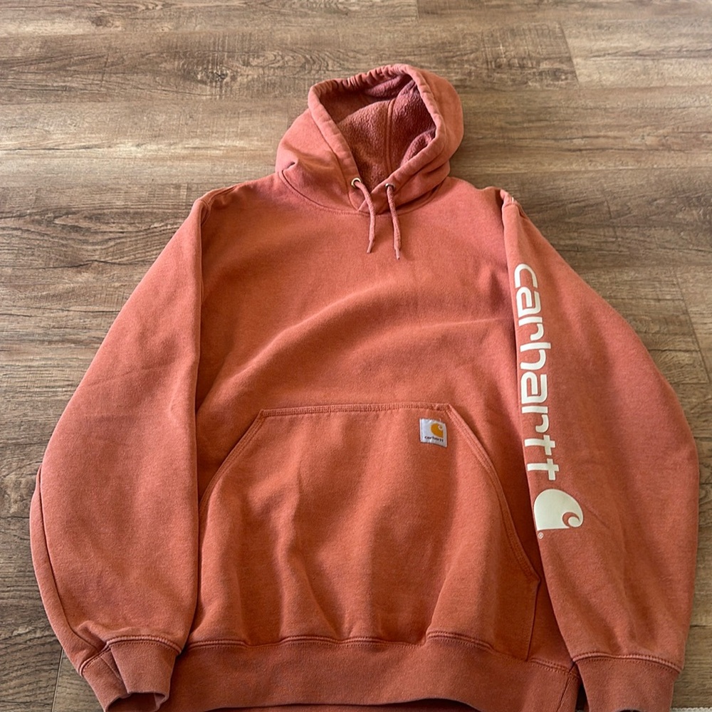 Orange carhartt sweatshirt